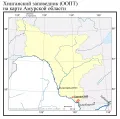 Хинганский заповедник (ООПТ) на карте Амурской области