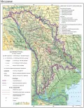 Общегеографическая карта Молдавии