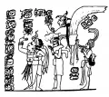Процессия с трофейными головами у майя