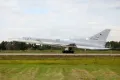 Дальний сверхзвуковой ракетоносец-бомбардировщик Ту-22М3 на стратегических командно-штабных учениях «Восток-2022» на полигоне Сергеевский. 6 сентября 2022