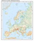Озеро Блед на карте зарубежной Европы