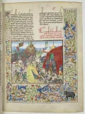 Пленение Карла де Блуа-Шатильона в битве при Ла-Рош-Дерьене. Миниатюра из Хроник Фруассара. 15 в. 