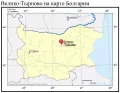 Велико-Тырново на карте Болгарии