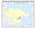 Анадырь на карте Чукотского автономного округа