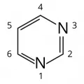 Структурная формула пиримидина