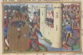 Снятие французскими войсками осады с Орлеана. 1429. Миниатюра из рукописи Марциала Овернского «Вигилии на смерть короля Карла VII». 1484–1485