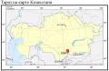 Тараз на карте Казахстана