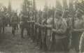 Духовщинский полк. Командир полка награждает отличившихся в боях солдат. 1916