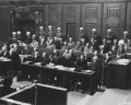 Скамья подсудимых Нюрнбергского процесса. 23 ноября 1945.