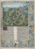 Разгром войска крестоносцев и пленение Жана Бесстрашного в битве при Никополе. 25 сентября 1396. Миниатюра из Хроник Фруассара. 15 в. 