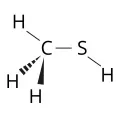 Структурная формула метантиола