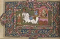 Кришна и Арджуна на колеснице. Сцена из эпического свода «Махабхарата». 18–19 вв. 