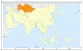 Казахстан на карте зарубежной Азии