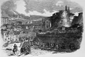 Осада Рима французскими войсками. Иллюстрация из газеты: The Illustrated London News. 19 May 1849