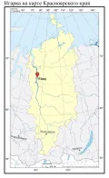 Игарка на карте Красноярского края