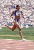 Чемпионка Игр XXVI Олимпиады в беге Ма­ри Жо­зе Перек. 1996