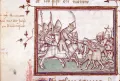 Король Наварры Карл II Злой подавляет восставших крестьян в Бовези. Миниатюра из рукописи Бернара Ги «Цветы хроник» («Flores Chronicorum»). 1384–1399