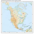 Водохранилище Каниаписко на карте Северной Америки