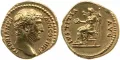 Ауреус Адриана, золото. Рим. 130–138