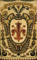 Герб Флорентийской республики. Мозаика из Капеллы Медичи, Флоренция