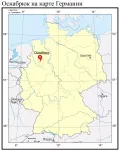 Оснабрюк на карте Германии