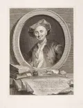 Георг Фридрих Шмидт. Портрет Жюльена Офре де Ламетри. Между 1730 и 1748