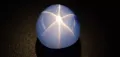Проявление астеризма в сапфире «Звезда Индии» из Шри-Ланки (вес 563,35 кар)