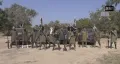 Обращение лидера «Боко Харам» Абубакара Шекау к властям Нигерии об отказе в перемирии. Кадр из видео, распространённого террористами. 31 октября 2014