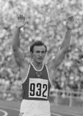 Советский спринтер Валерий Борзов во время соревнований на Играх XX Олимпиады. 1972
