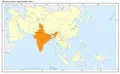 Индия на карте зарубежной Азии
