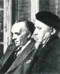 Георгий Раевский и Юрий Одарченко (справа). 1954