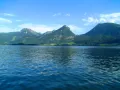 Вид на горы с озера Аттерзе (Австрия)