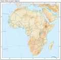 Озеро Абая на карте Африки