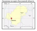 Людиново на карте Калужской области