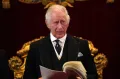Король Великобритании Карл III на церемонии провозглашения королём. Сент-Джеймсский дворец, Лондон. 10 сентября 2022