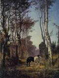 Василий Поленов. В парке. Местечко Вель в Нормандии. 1874