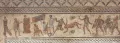 Инструментальный ансамбль, сопровождающий бой гладиаторов. Мозаика из Злитена. 2 в. Национальный археологический музей Триполи.