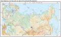 Река Бирюса и её бассейн на карте России