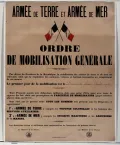 Приказ об общей мобилизации во Франции. 1914