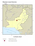 Мехргарх на карте Пакистана