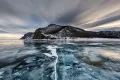 Ледяной покров на озере Байкал (Иркутская область, Россия)