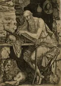 Леонар Готье. Святой Иероним в пустыне. 1579