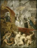 Питер Пауль Рубенс и мастерская. Прибытие королевы в Марсель 3 ноября 1600. 1622–1625