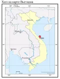 Хюэ на карте Вьетнама