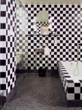 Интерьер бутик-отеля Morgans в Нью-Йорке. Ванная. Дизайнер Андре Путман. 1984