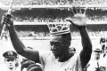 Король футбола Пеле после победы команды Бразилии в Девятом чемпионате мира в Мехико. 1970