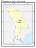 Кишинёв на карте Молдавии