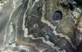 Складка в породах протерозоя. Южно-Муйский хребет (Республика Бурятия, Россия)