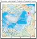 Чукотское море на карте Северного Ледовитого океана