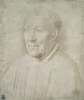 Ян ван Эйк. Портрет кардинала (возможно, Никколо Альбергати). Подготовительный рисунок. 1435–1440